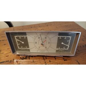 Vintage Airguide Weather Station Barometer Thermometer Hygrometer Chicago USA a8